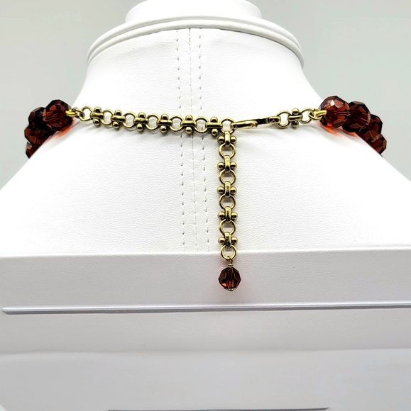 Heidi Daus Long Autumn Spessartite Swarovski Crystal Statement Y Necklace - Picture 11 of 14